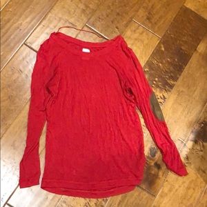 Zara red long sleeve shirt